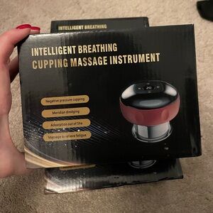 Intelligent Breathing Cupping Massage Instrument - Black and Red